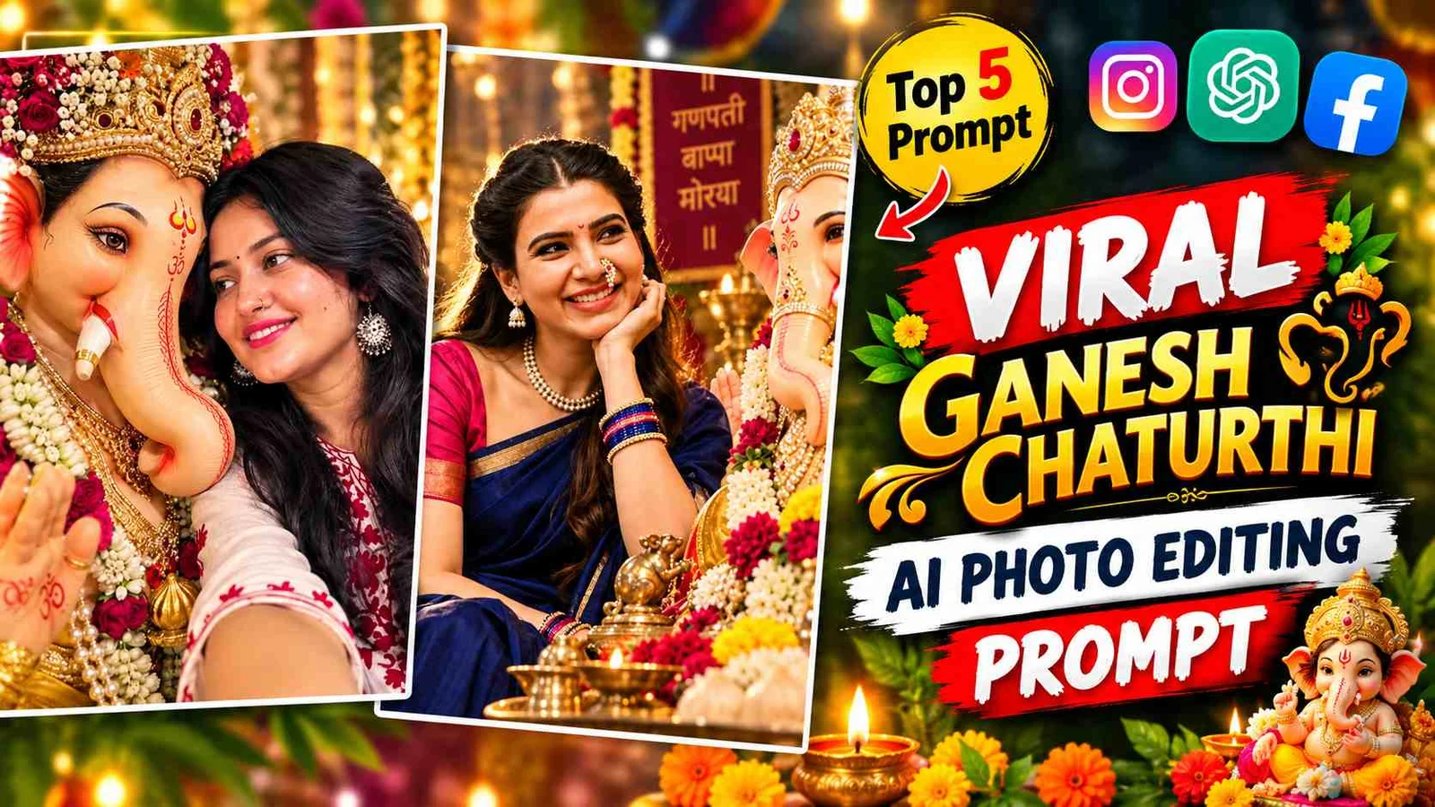 Vinayagar Chaturthi Photo Editing Prompt