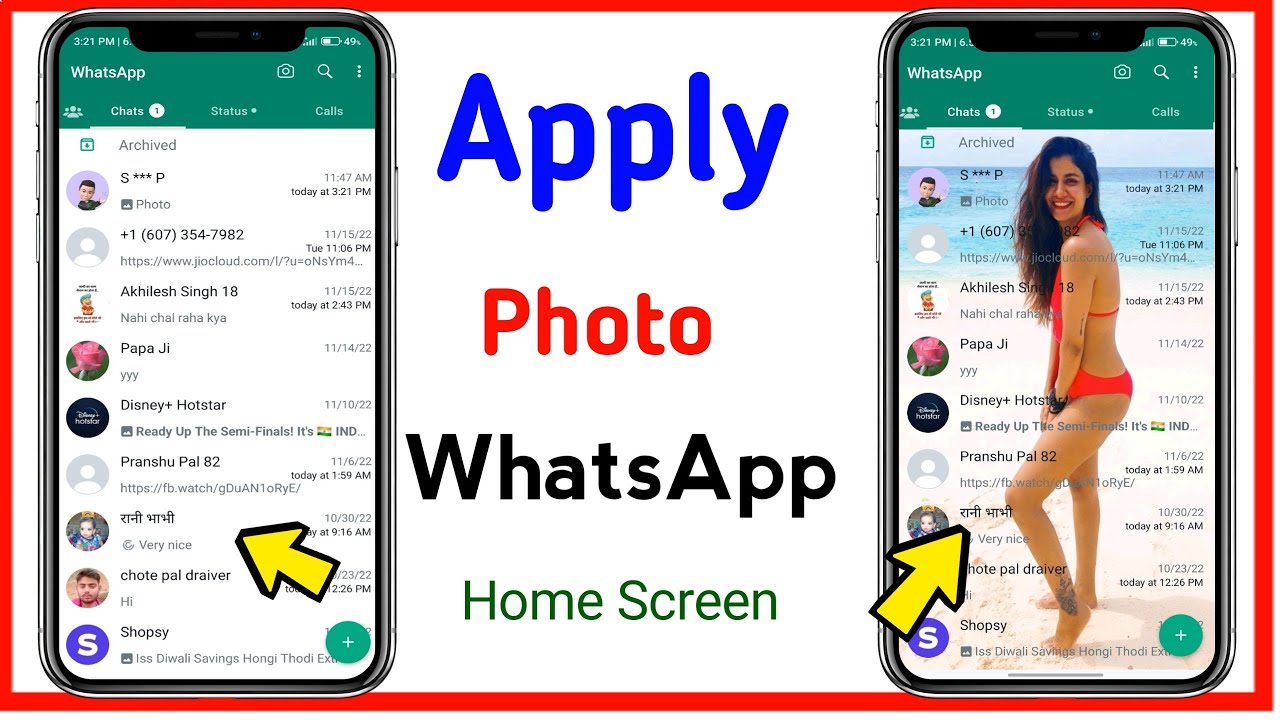 WhatsApp Home Screen Photo Set